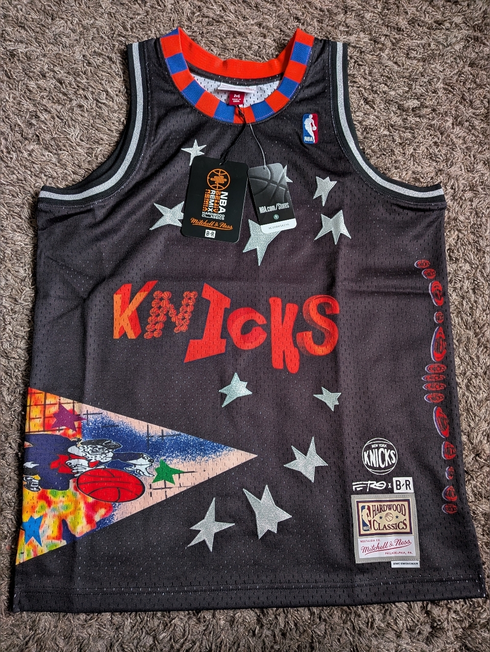 NWT Mitchell & Ness A$AP Ferg X NY Knicks Black Swingman Jersey Men's M